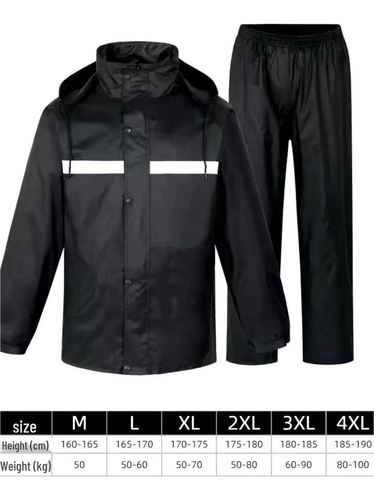 Men's Waterproof Raincoat and Pants Set - Stormproof Motorcycle Riding Gear