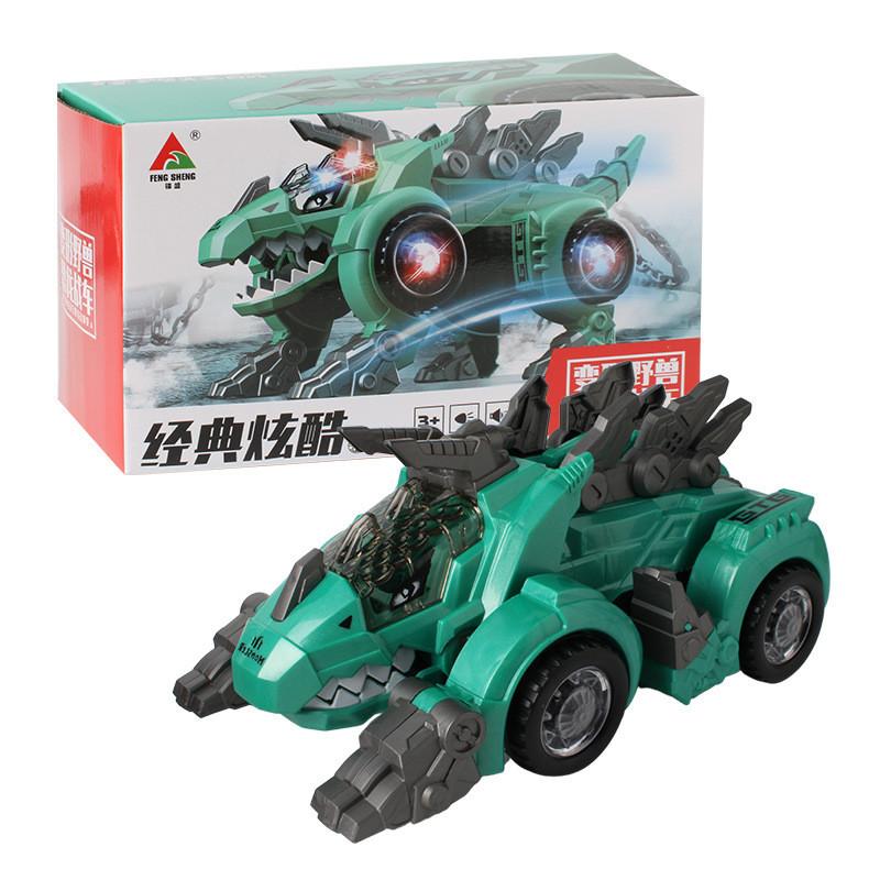 

Exciting Electric Triangular Dragon Transforming Vehicle With Colorful Lights And Music For Kids зелений