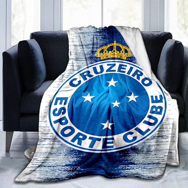 Cru-zeiro Esporte Club Crest Printed Throws Blanket Soft Flannel Blankets for Couch Bed Gifts for Men Women Picnic Blanket Christmas Gifts
