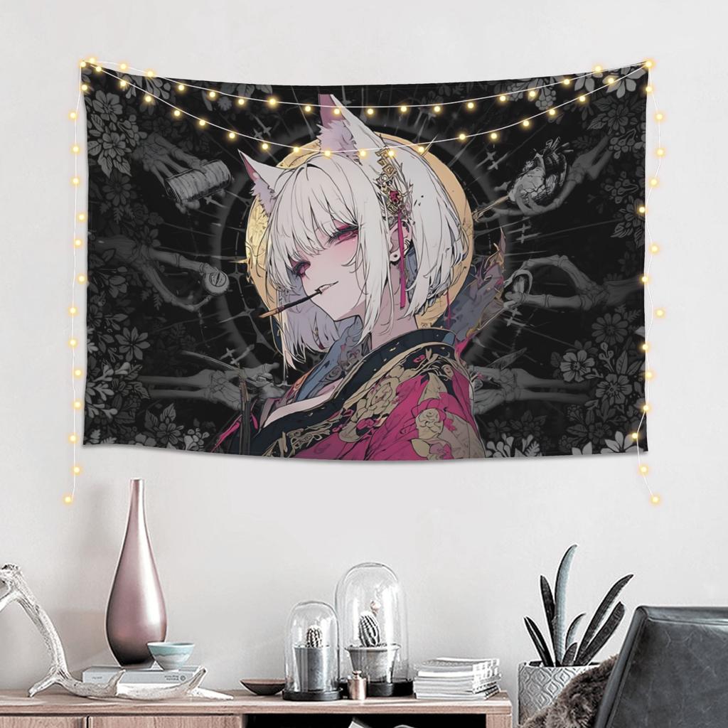 Colorful Anime Girl Tapestry Room decoration Home Decoration Tapestry Decor Accessories Cute Room Decor