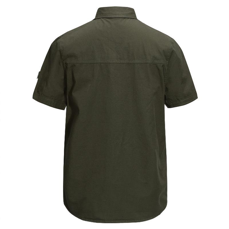Summer new men's short-sleeved shirt loose military work short-sleeved shirt men