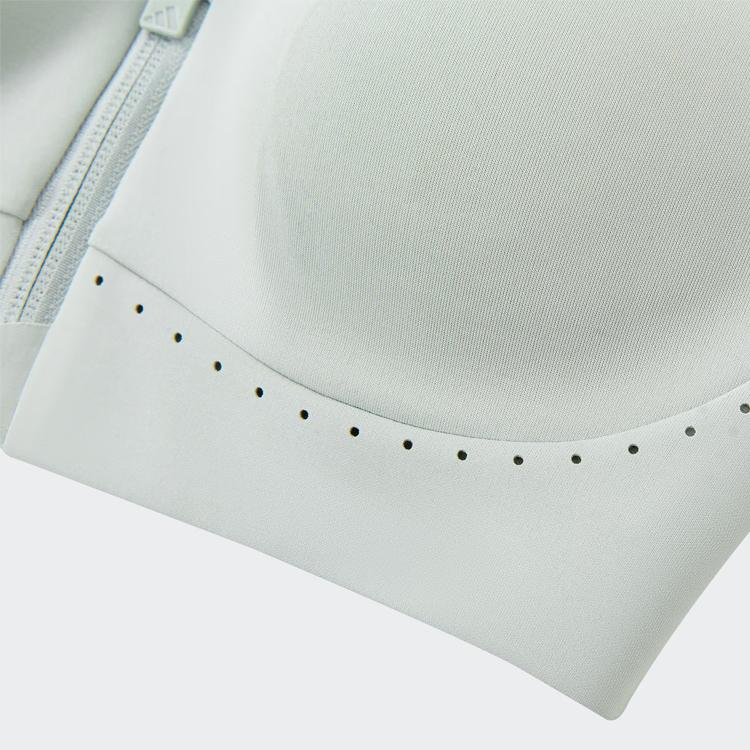 Adidas Easy-Fit Training Bra Solid Logo High-Intensity Sports Quick-Dry Small Wings Fitness Underwear Cool Green Women underwear IZ0273