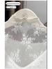 Ruffled Semi-High Neck Lace Base Layer - Fleece-Lined, Thickened, Warm Top for Autumn/Winter