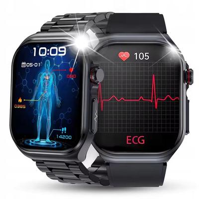 Examen micro-physique Montre connectée AMOLED Hommes ECG Composition sanguine Surveillance de la santé Appel Bluetooth Femmes Montre connectée de sport