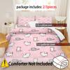 Comforter Cute Cats Pattern 3D Printed Set Cute Animal Style Home Textiles Soft Comfortable Bedding Set