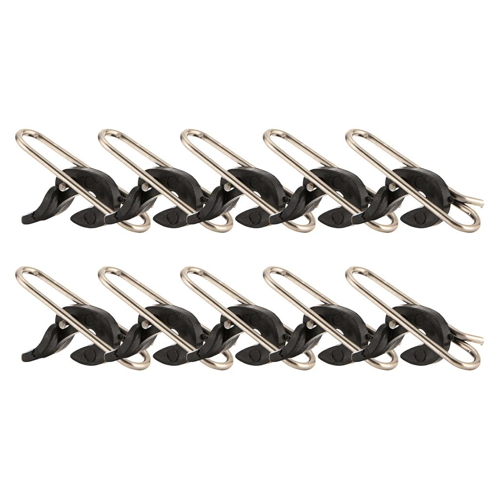 10Pcs Lures Clip Speed Clip for Sea Freshwater Fishing Line Clip Fishing Clip Stainless Steel Fishing Impact Baits Clip