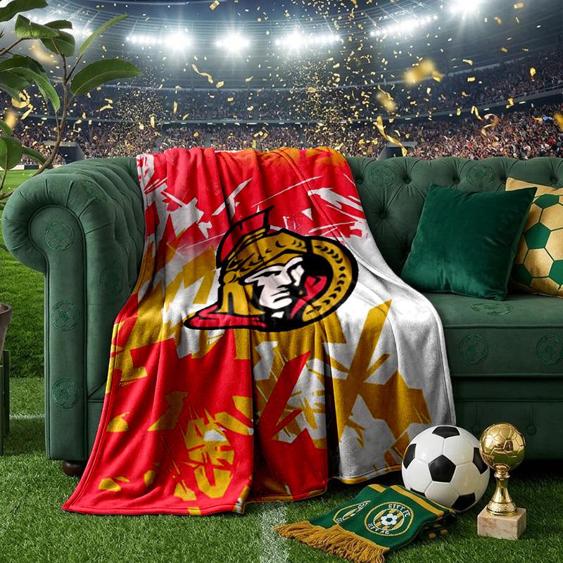 Senators Heritage Throws Blanket Flannel Blankets Plush for Couch Bed Gifts for Men Women Travel picnic blanket Christmas fan gifts