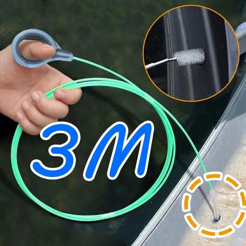 Car Drain Hole Cleaning Brush 3M Flexible Car Drain Dredge Sunroof Cleaning Tools Reusable Refrigerator Drain Dredging Tool