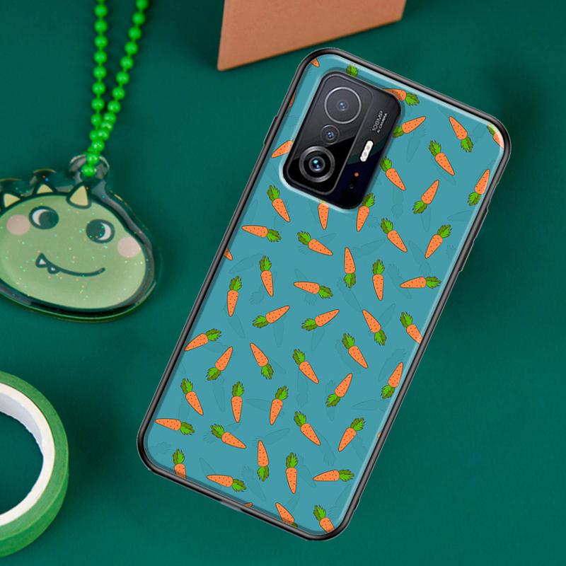 Funda con diseño de zanahoria y verduras para POCO F5 X5 X3 Pro X4 F4 GT F3 M5s C40, funda para Xiaomi 13 12 Lite 11T 12T Pro 12X