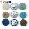 30Pcs Meetee 15-30mm Colorful Cloth Covered Button Linen Fabric Round Metal Shank Buttons DIY Clothing Home Sewing Accessories