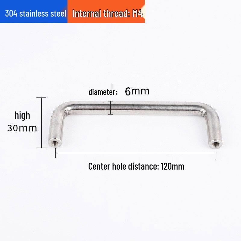 304 Stainless Steel U-Shaped Handle for Industrial Equipment and Furniture