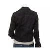 Women Suede Jacket Black Handmade Lambskin Leather Genuine Biker Motorcycle Stylish