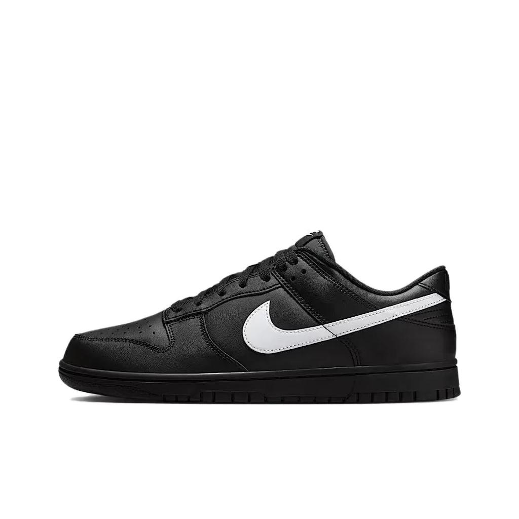 Nike Dunk Low Leather Low top Casual Skateboard Shoes Men's Black Green IO7606-010(Team1423-)