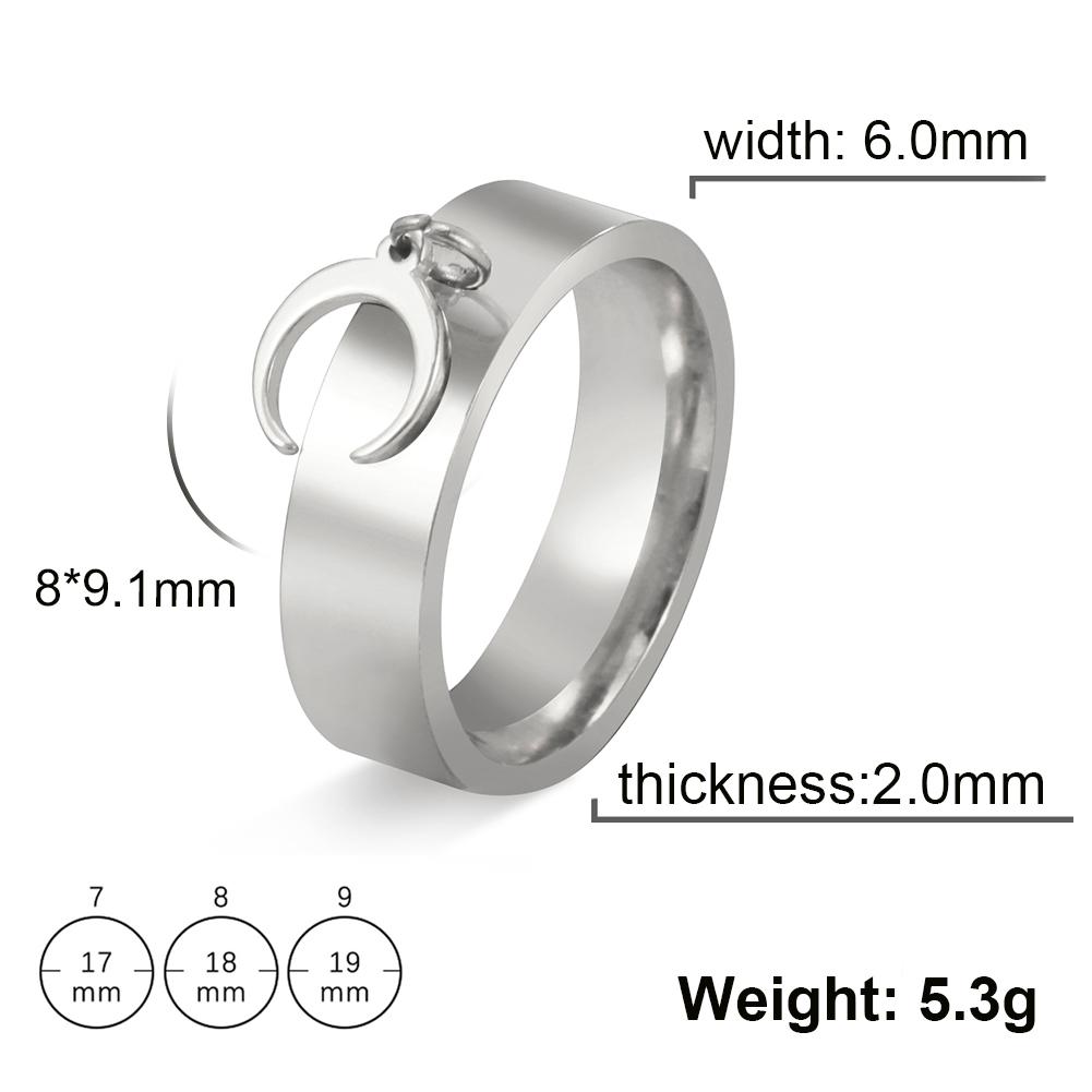 Heart Charm Rings for Women Bohemian Stainless Steel Gold Aesthetic Ring Trend Korean Jewelry Birthday Gift