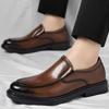 Business Leather Men Formal Shoes Luxury Brand  Men's Sport Shoes Loafers Breathable Slip On Black Driving Shoes Plus Size 37-45