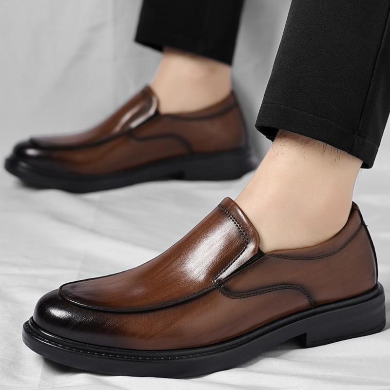 Business Leather Men Formal Shoes Luxury Brand  Men's Sport Shoes Loafers Breathable Slip On Black Driving Shoes Plus Size 37-45