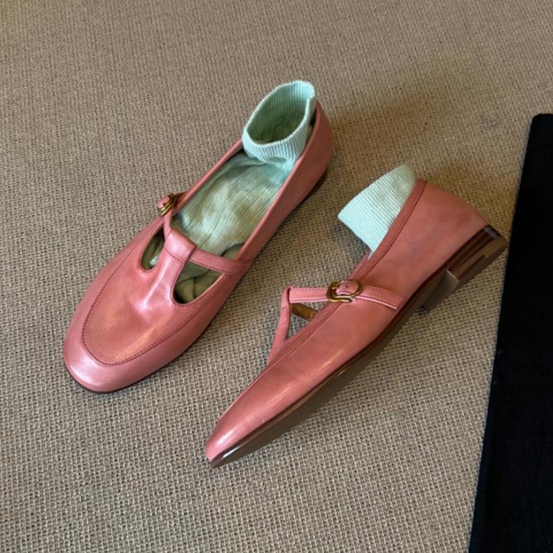 Fashion Mary Jane Women Soft Bottom Summer 2025 Retro Loafers Round Toe Shallow Dress Flats Casual Comfortable Walking Women Shoes