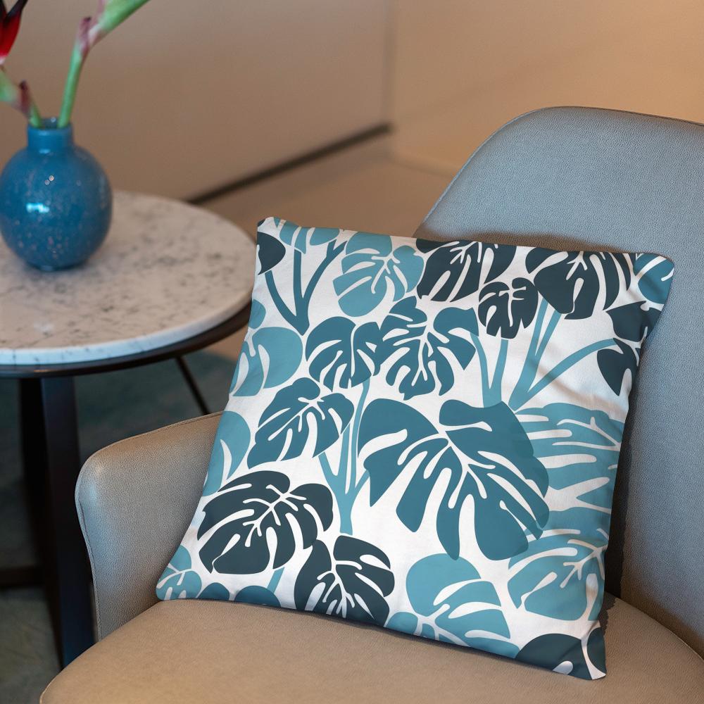 

Modern style Leaf Cushion Cover 2-in-1 Reversible Plush Pillow Cover | Car/Sofa/Bed | Perfect Gift 12x12Inch