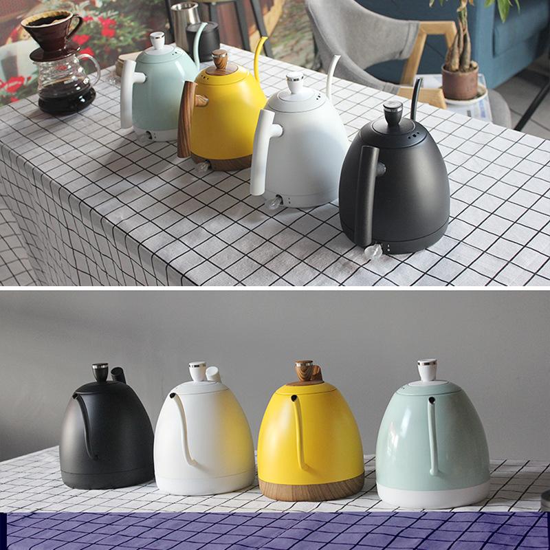 Ανοξείδωτος Ηλεκτρικός Θερμαντήρας Χεριών Κανάτα Μοντέρνος Απλός Μακρύστομος Στενόστομος Ηλεκτρικός Θερμαντήρας Χειροποίητη Καφετιέρα Τσαγιέρα για Τσάι Λουλουδιών