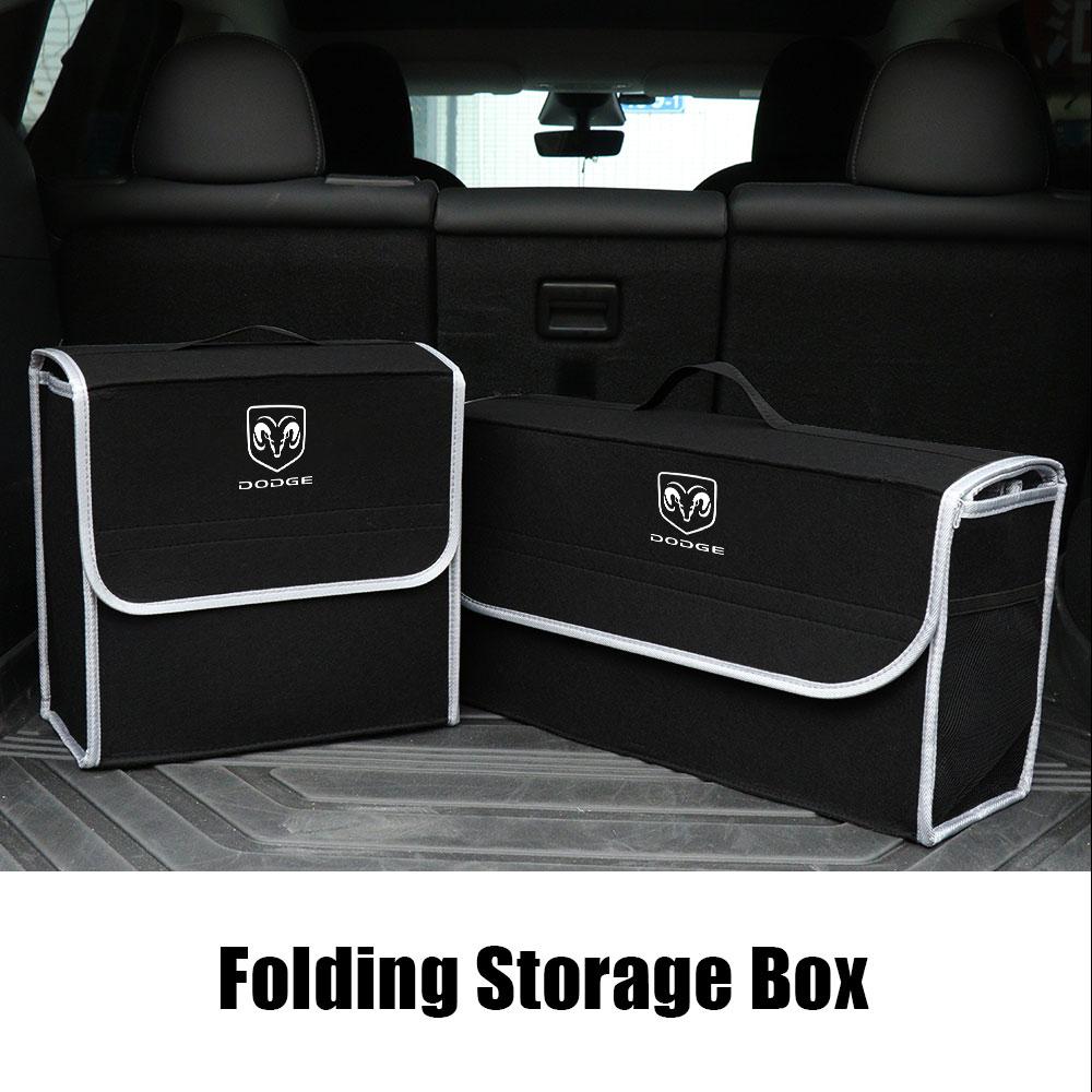 Car Soft Felt Storage Bag Organizer Cars Foldable Trunk Bag for Dodge Caravan Charger Grand Caravan Journey Caliber Ram 1500 NITRO SRT