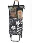 Rep cocoro Shopping Cart, 22L, Flower Black, with Flap & Cooler Function, and Bag-in-Bag