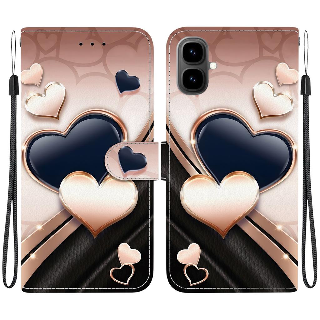 Handmade PU Leather Flip Case for Tecno Spark Go 2 Anti-Slip Shockproof Cover with Wrist Strap & Heart/Rose Cat Designs