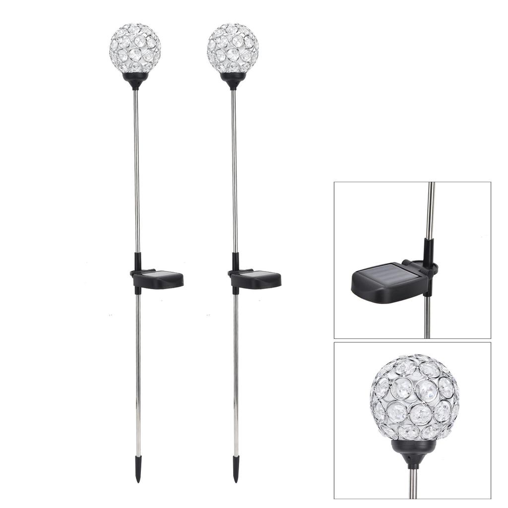 Solar Garden Lights Outdoor LED Globe Lamp Color Changing IP65 Waterproof for Pathway Lawn