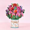 Paper Flower Bouquet Card Forever Flower Bouquet 3D Pop Up Greeting Cards For Valentines Day Graduation Day