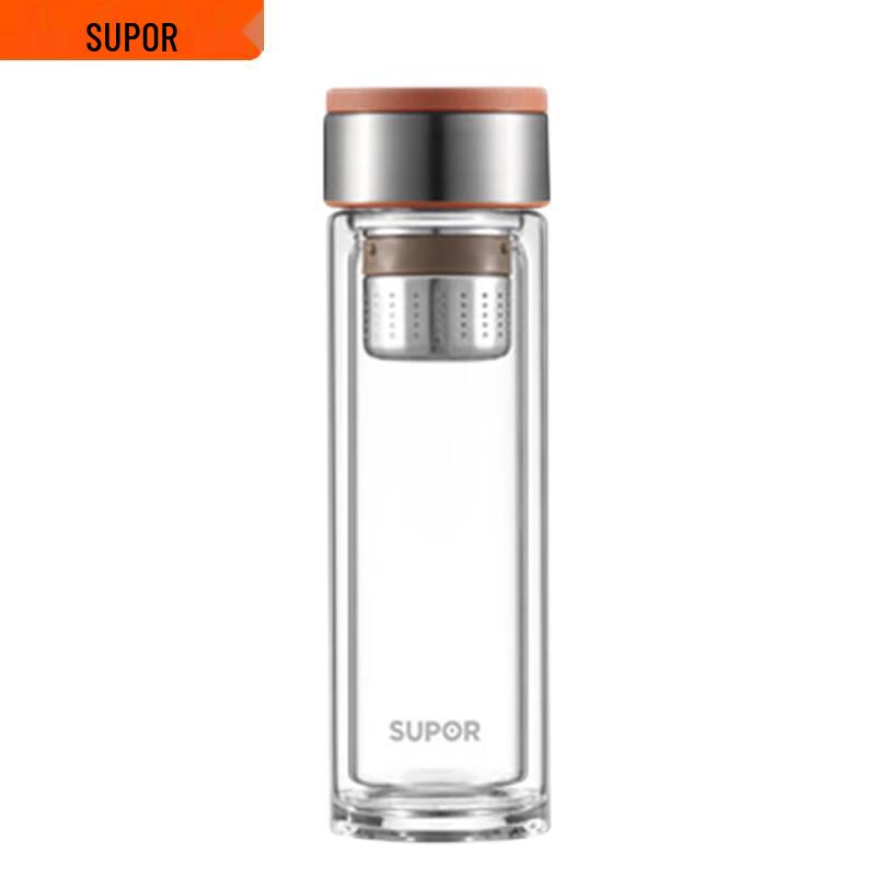Supor Double-Wall Glass Tea Infuser Bottle