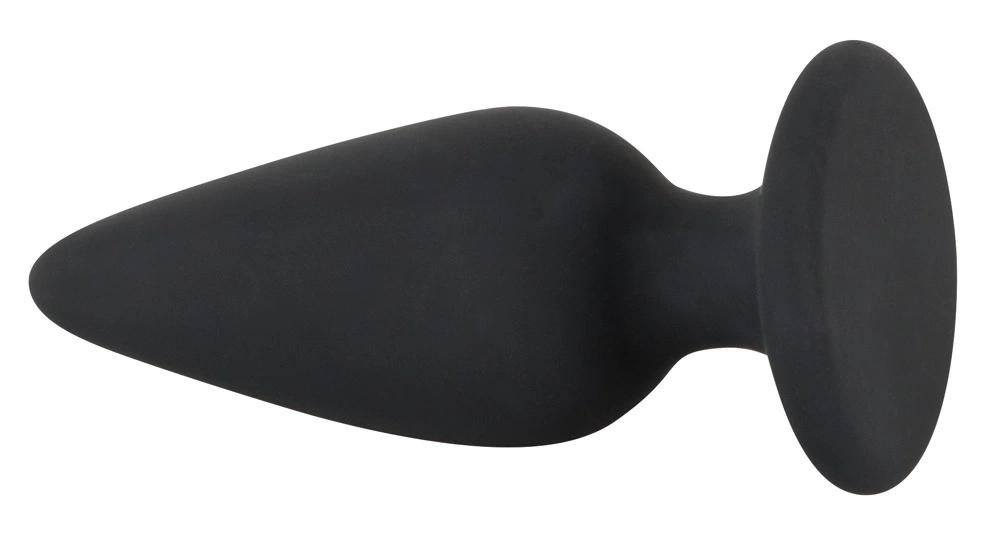 Heavy Medium Tapered Anal Plug (8.9cm) - Black Velvets
