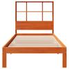 Solid Wood Bed with Shelf Without Mattress Wax Brown 75x190 cm