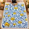 Flannel BlanketLeicester City Warm Soft Throw Blanket for Indoor Sofa Bed Living Room Use