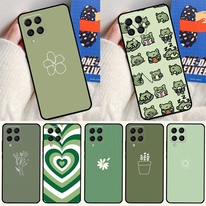 green aesthetic For Samsung Galaxy M33 M13 M23 M53 M15 M55 M31 M51 M14 M34 M54 M20 M30s M32 M52 Phone Case