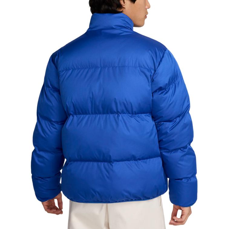 Nike Logo Embroidered Stand Collar Zipper Long Sleeve Loose Cotton Jacket Men Jackets Black FB7369-480