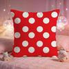 Cute Polka Dot Pop Cushion Cover Premium Comfort Reversible Pillow Cove Two in One Design for Any Room  Car Interior