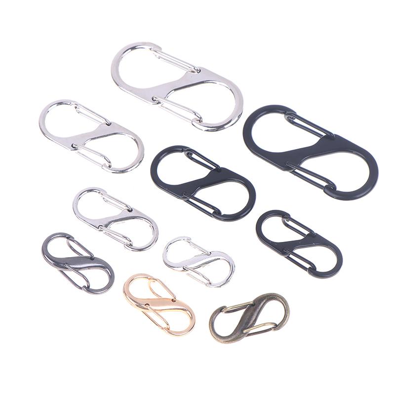 10Pcs S Hooks Eco-Friendly Metal Key Clip Camping Secure Backpacks Fastener Carabiner Keychain Stable Wilderness Survival Tools