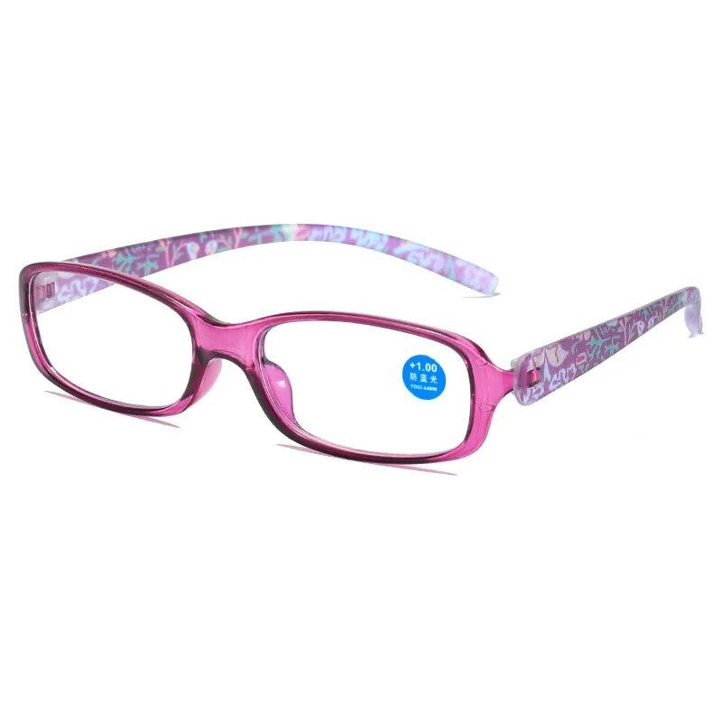 

TR90 очки для чтения с защитой от синего света, дальнозоркости, компьютерные очки Eyewar для мужчин и женщин, очки для пресбиопии, диоптрии от +1,0 до +4,0 400 фиолетовый