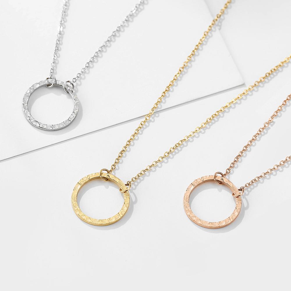 eManco Statement Necklace Women Dainty Stainless Steel Necklace Choker Pendant Necklace Fashion Jewelry