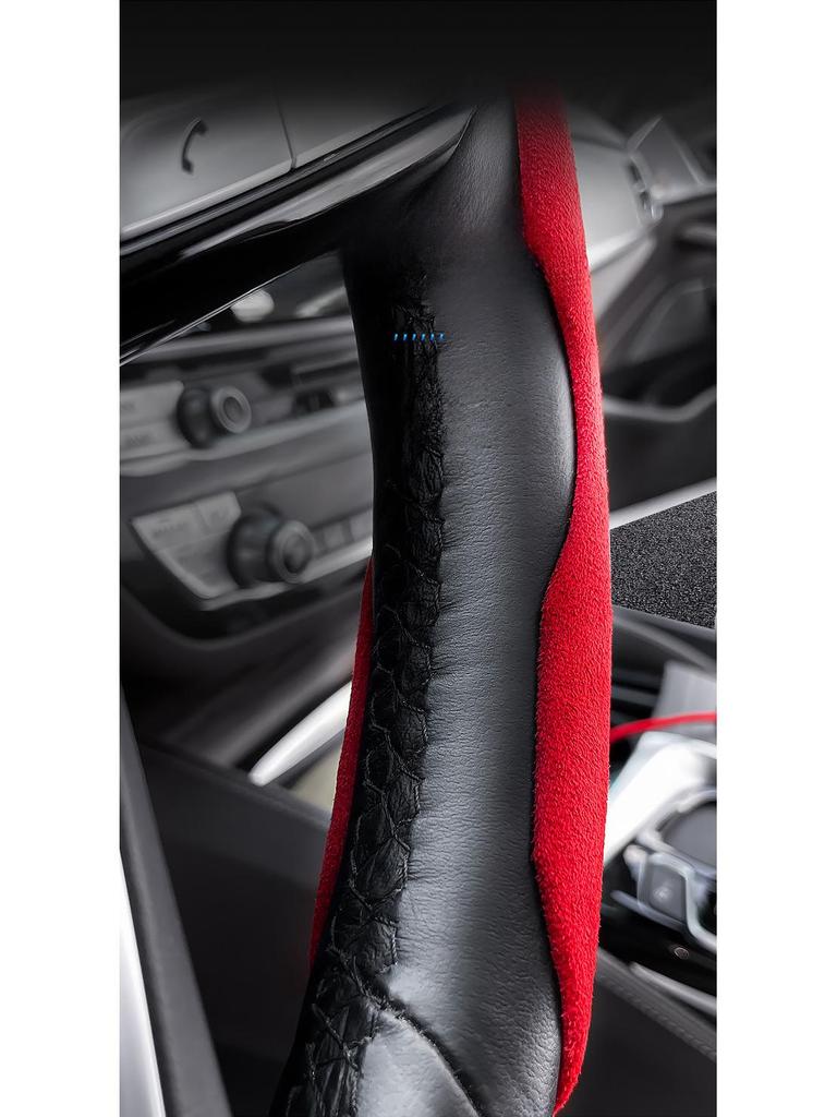 Ultra-Thin Suede Steering Wheel Cover for Men and Women - Absorbent, Non-Slip, All-Season Universal Handle Cover