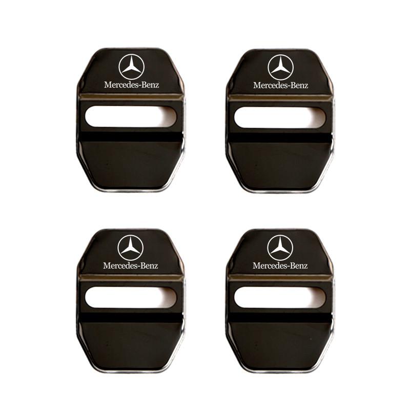 CQW1 Car Door Lock Covers sticker for Mercedes Benz W203 W204 W212 C200L GLC GLK CLA GLA Accessories Interior Mouldings MSG-BENC