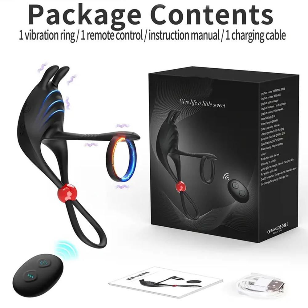 Adjustable Penis Cock Ring Wireless Remote Control Vibrator Delay Ejaculation Erection Scrotum Stimulator Silicone Sex Toys for Adult 18