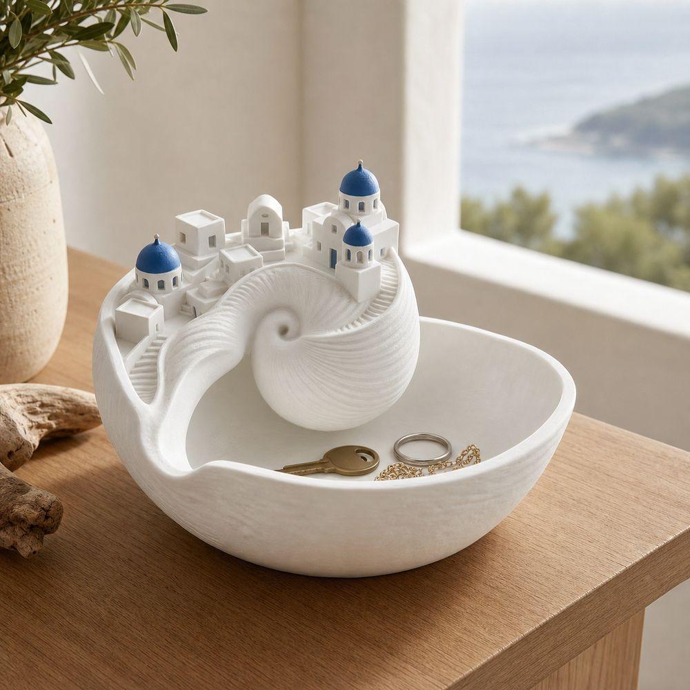 Spiral Divider Conch Shell Storage Box Conch Shell Shape Shell Key Bowl New Catchall Bowl