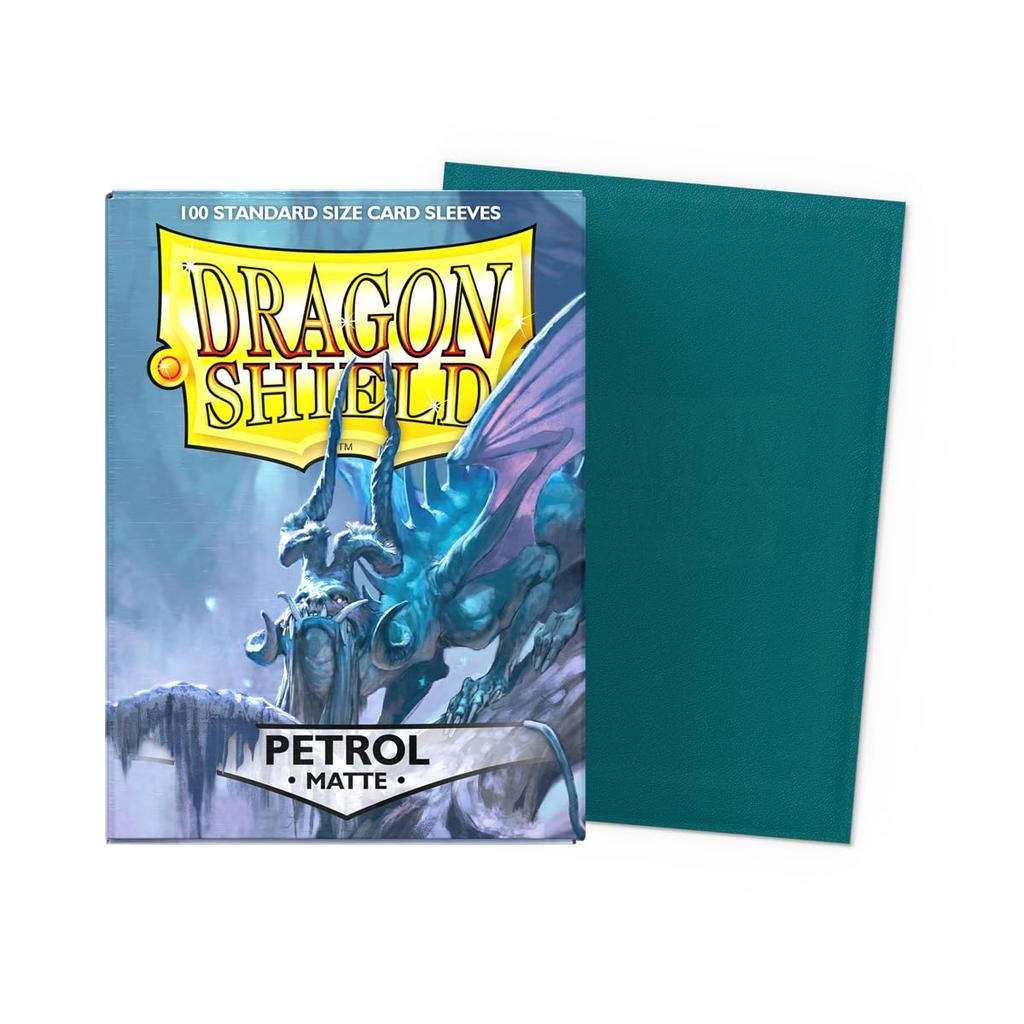Arcane Tin Man Dragon Shield Standard Size Sleeves, (100 Sleeves) AT-11020 Matte/Petrol