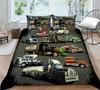 Car Series Printed Bedding Single Double Bed Full Size Pillowcase and Quilt Cover 2 or 3 Comfortable Home Decoration for Boys and Men Car Lovers Room