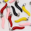 10 Stück Edelstahl Emaille Pfeffer Anhänger für DIY Schmuckherstellung Damen Halsketten Zubehör Armband Komponenten Zubehör Bastelbedarf