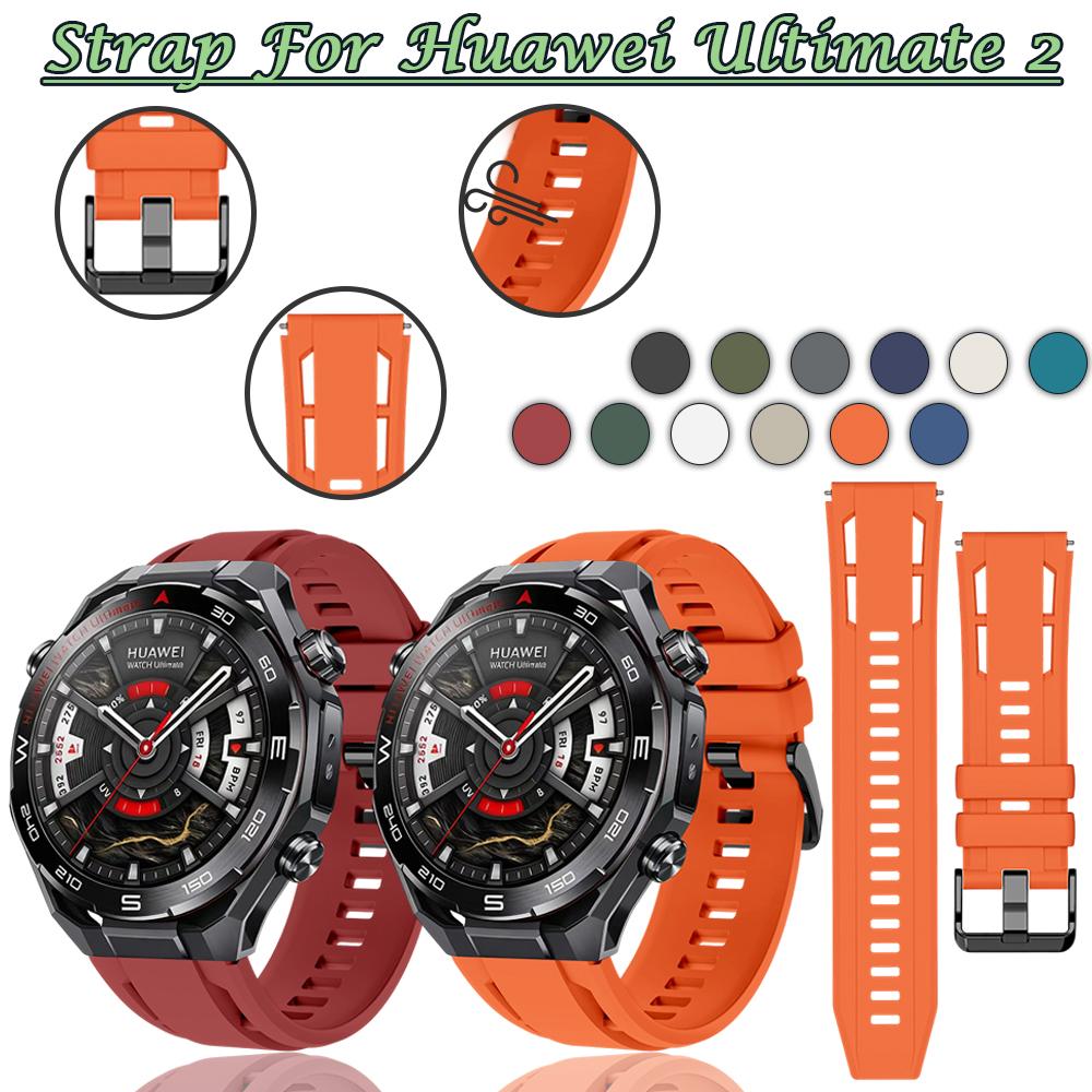 22mm Silicone Band for Huawei Ultimate 2 Strap Sport Men Women Classic Buckle Wrist Band for Huawei GT6 5/6 5 Pro 46mm