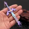 13CM Zeldas Master Sword Model Keychain Breath of The Wild Metal Pendant Keychain for Men Women Car Bag Jewelry Gift