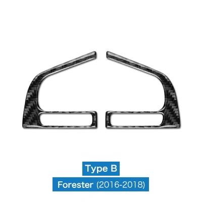 Real Soft Carbon Fiber Interior Trim Accessory for Subaru Forester 2016 2017 2018 Steering Wheel Center Button Sticker