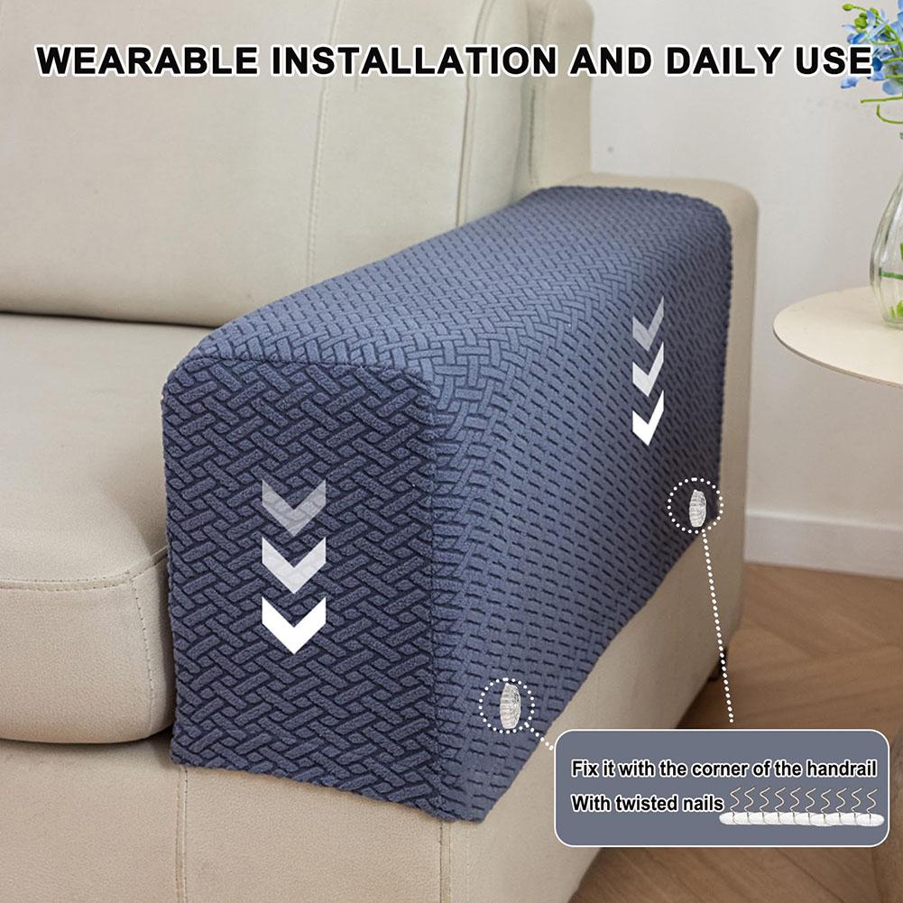 Couch Arm Covers Furniture Protector Checkered Pattern Armrests Chair Covers Suitable for Chairs and Sofas