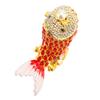 Fish Trinket Box Animal Figurine Jewelry Box Hand Painted Trinket Holder Home Decoration Ornament Jewelry Box for Rings
